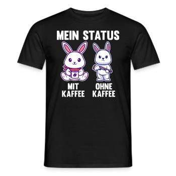 Hase Mein Status Mit Kaffee Ohne Kaffee - Männer T-Shirt - Schwarz - Vorne - AI Model Male 178 light (178cm)