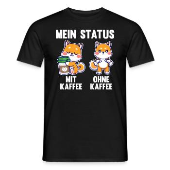 Hund Mein Status Mit Kaffee Ohne Kaffee - Männer T-Shirt - Schwarz - Vorne - AI Model Male 178 light (178cm)