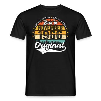 Legendär seit November 1966 - 1966 - Männer T-Shirt - Schwarz - Vorne - AI Model Male 178 light (178cm)