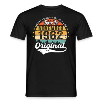 Legendär seit November 1962 - 1962 - Männer T-Shirt - Schwarz - Vorne - AI Model Male 178 light (178cm)