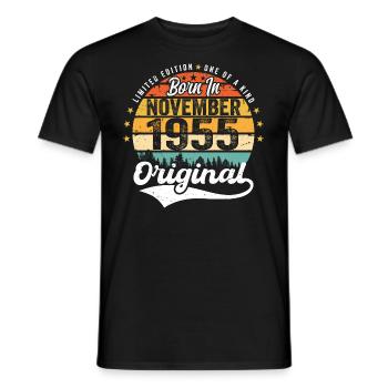 Legendär seit November 1955 - 1955 - Männer T-Shirt - Schwarz - Vorne - AI Model Male 178 light (178cm)