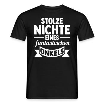Onkel Nichte - Männer T-Shirt - Schwarz - Vorne - AI Model Male 178 light (178cm)