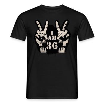 Unique design for the celebration of the 40th anniversary - Men's T-Shirt - black - Front - AI Model Male 178 light (178cm)