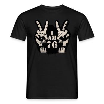 Unique design for the celebration of the 80th anniversary - Men's T-Shirt - black - Front - AI Model Male 178 light (178cm)