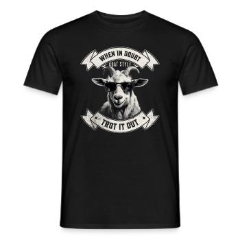 Im Zweifelsfall Traben Sie Es Aus - Wanderdesign - Männer T-Shirt - Schwarz - Vorne - AI Model Male 178 light (178cm)