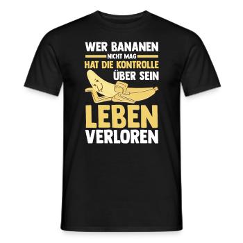 Früchte Banane - Männer T-Shirt - Schwarz - Vorne - AI Model Male 178 light (178cm)