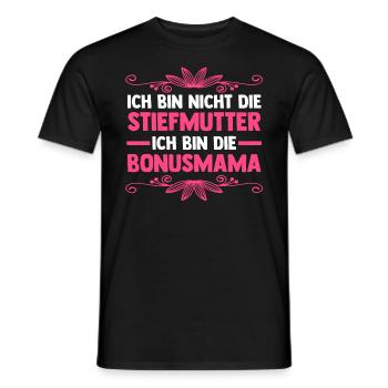 Stiefmutter Stiefmama Bonusmama - Männer T-Shirt - Schwarz - Vorne - AI Model Male 178 light (178cm)