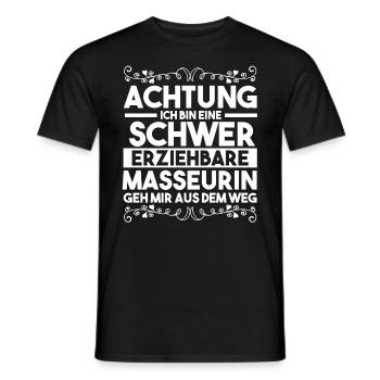 Physiotherapeutin Massage Masseurin - Männer T-Shirt - Schwarz - Vorne - AI Model Male 178 light (178cm)