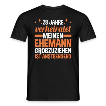 Ehe Nelkenhochzeit 28 Jahre Verheiratet Hochzeitst - Männer T-Shirt - Schwarz - Vorne - AI Model Male 178 light (178cm)