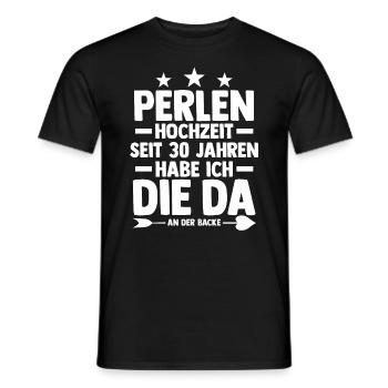 Ehe Perlenhochzeit 30 Jahre Verheiratet Hochzeitst - Männer T-Shirt - Schwarz - Vorne - AI Model Male 178 light (178cm)