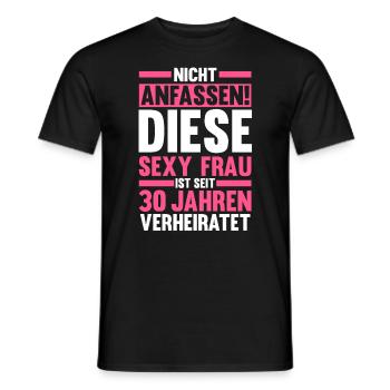 Ehe Perlenhochzeit 30 Jahre Verheiratet Hochzeitst - Männer T-Shirt - Schwarz - Vorne - AI Model Male 178 light (178cm)