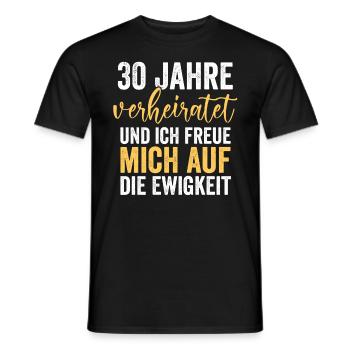 Ehe Perlenhochzeit 30 Jahre Verheiratet Hochzeitst - Männer T-Shirt - Schwarz - Vorne - AI Model Male 178 light (178cm)