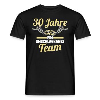 Ehe Perlenhochzeit 30 Jahre Verheiratet Hochzeitst - Männer T-Shirt - Schwarz - Vorne - AI Model Male 178 light (178cm)