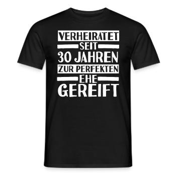 Ehe Perlenhochzeit 30 Jahre Verheiratet Hochzeitst - Männer T-Shirt - Schwarz - Vorne - AI Model Male 178 light (178cm)