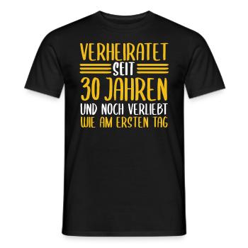 Ehe Perlenhochzeit 30 Jahre Verheiratet Hochzeitst - Männer T-Shirt - Schwarz - Vorne - AI Model Male 178 light (178cm)