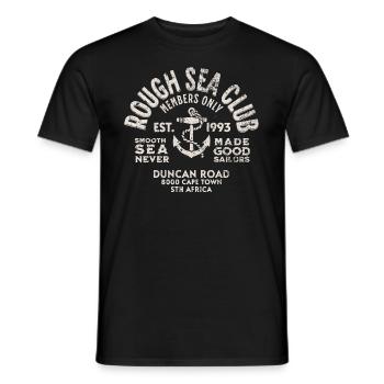 Rough sea club Cape town - T-shirt homme - noir - Devant - AI Model Male 178 light (178cm)