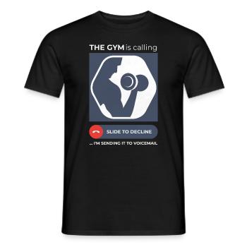 Gym Call Evasion Conception amusante de la messagerie vocale - T-shirt homme - noir - Devant - AI Model Male 178 light (178cm)