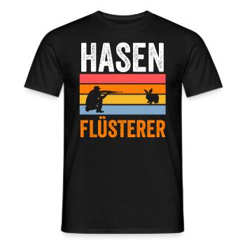 Hasenjäger Hasenjagd Kaninchenjagd Jäger - Männer T-Shirt - Schwarz - Vorne - AI Model Male 178 light (178cm)