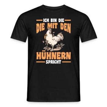 Huhn Hühnerstall Bauernhof Bauer Landwirt Hühner - Männer T-Shirt - Schwarz - Vorne - AI Model Male 178 light (178cm)