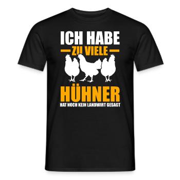 Huhn Hühnerstall Bauernhof Bauer Landwirt Hühner - Männer T-Shirt - Schwarz - Vorne - AI Model Male 178 light (178cm)
