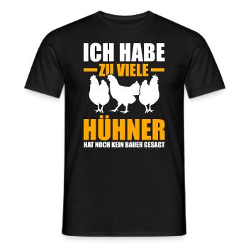Huhn Hühnerstall Bauernhof Bauer Landwirt Hühner - Männer T-Shirt - Schwarz - Vorne - AI Model Male 178 light (178cm)