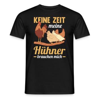 Huhn Hühnerstall Bauernhof Bauer Landwirt Hühner - Männer T-Shirt - Schwarz - Vorne - AI Model Male 178 light (178cm)