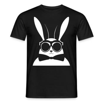 Funny Rabbit Sunglasses Cool Sunglas Rabbit - Men's T-Shirt - black - Front - AI Model Male 178 light (178cm)