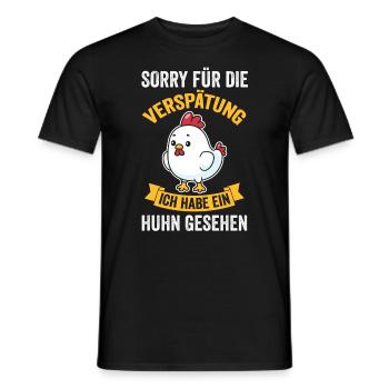 Huhn Hühnerstall Bauernhof Bauer Landwirt Hühner - Männer T-Shirt - Schwarz - Vorne - AI Model Male 178 light (178cm)