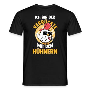 Huhn Hühnerstall Bauernhof Bauer Landwirt Hühner - Männer T-Shirt - Schwarz - Vorne - AI Model Male 178 light (178cm)