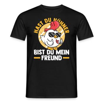 Huhn Hühnerstall Bauernhof Bauer Landwirt Hühner - Männer T-Shirt - Schwarz - Vorne - AI Model Male 178 light (178cm)