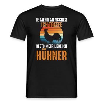 Huhn Hühnerstall Bauernhof Bauer Landwirt Hühner - Männer T-Shirt - Schwarz - Vorne - AI Model Male 178 light (178cm)