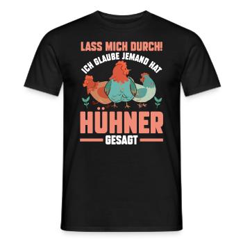 Huhn Hühnerstall Bauernhof Bauer Landwirt Hühner - Männer T-Shirt - Schwarz - Vorne - AI Model Male 178 light (178cm)
