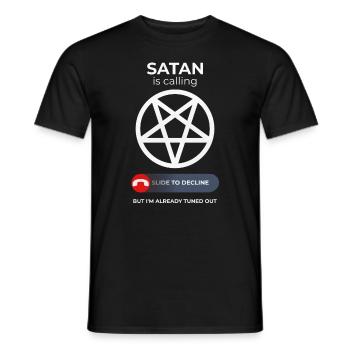 Appel satanique ignoré - de la culture pop - T-shirt homme - noir - Devant - AI Model Male 178 light (178cm)