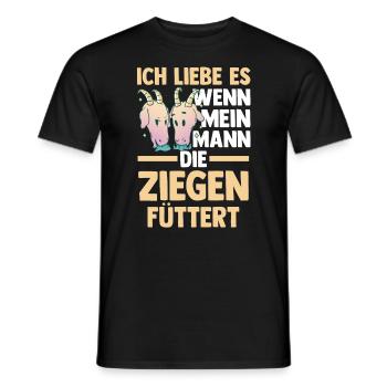Ziege Ziegenbauer Bauernhof Landwirt Bauer Ziegen - Männer T-Shirt - Schwarz - Vorne - AI Model Male 178 light (178cm)