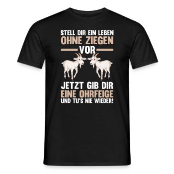 Ziege Ziegenbauer Bauernhof Landwirt Bauer Ziegen - Männer T-Shirt - Schwarz - Vorne - AI Model Male 178 light (178cm)