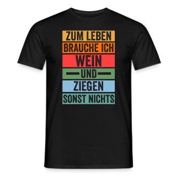 Wein Ziege Ziegenbauer Bauernhof Landwirt Bauer Z - Männer T-Shirt - Schwarz - Vorne - AI Model Male 178 light (178cm)