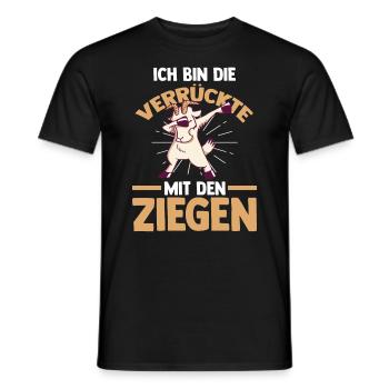 Ziege Ziegenbauer Bauernhof Landwirt Bauer Ziegen - Männer T-Shirt - Schwarz - Vorne - AI Model Male 178 light (178cm)
