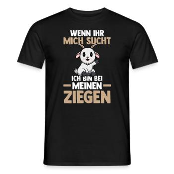 Ziege Ziegenbauer Bauernhof Landwirt Bauer Ziegen - Männer T-Shirt - Schwarz - Vorne - AI Model Male 178 light (178cm)
