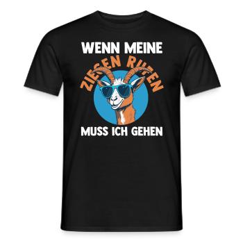 Ziege Ziegenbauer Bauernhof Landwirt Bauer Ziegen - Männer T-Shirt - Schwarz - Vorne - AI Model Male 178 light (178cm)