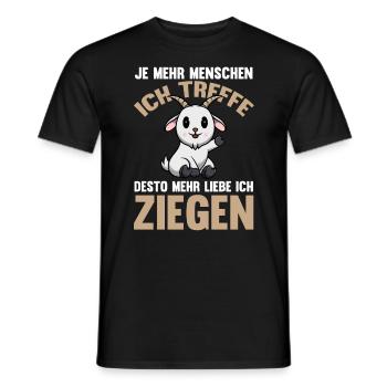 Ziege Ziegenbauer Bauernhof Landwirt Bauer Ziegen - Männer T-Shirt - Schwarz - Vorne - AI Model Male 178 light (178cm)