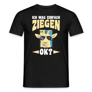 Ziege Ziegenbauer Bauernhof Landwirt Bauer Ziegen - Männer T-Shirt - Schwarz - Vorne - AI Model Male 178 light (178cm)