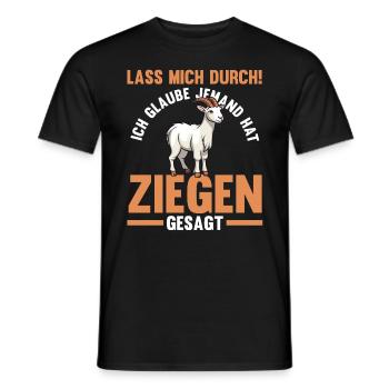 Ziege Ziegenbauer Bauernhof Landwirt Bauer Ziegen - Männer T-Shirt - Schwarz - Vorne - AI Model Male 178 light (178cm)