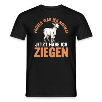 Ziege Ziegenbauer Bauernhof Landwirt Bauer Ziegen - Männer T-Shirt - Schwarz - Vorne - AI Model Male 178 light (178cm)