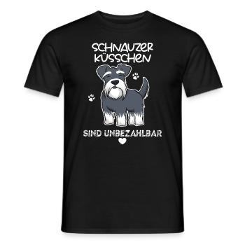 Schnauzer Küsschen sind unbezahlbar - Männer T-Shirt - Schwarz - Vorne - AI Model Male 178 light (178cm)