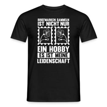 Philatelie Briefmarkensammlung Briefmarkensammler - Männer T-Shirt - Schwarz - Vorne - AI Model Male 178 light (178cm)
