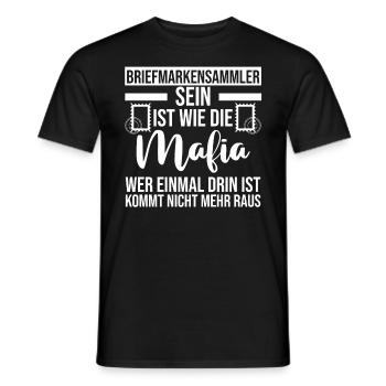 Philatelie Briefmarkensammlung Briefmarkensammler - Männer T-Shirt - Schwarz - Vorne - AI Model Male 178 light (178cm)