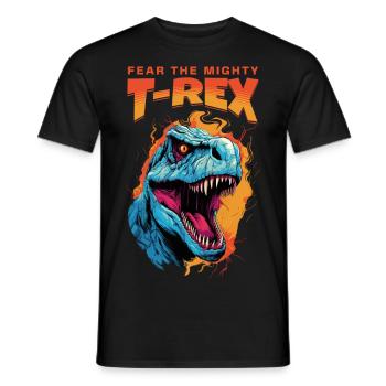 T-Rex Dinosaur Dino Tyrannosaurus Rex Vintage - Men's T-Shirt - black - Front - AI Model Male 178 light (178cm)