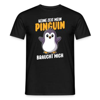 Pinguin - Männer T-Shirt - Schwarz - Vorne - AI Model Male 178 light (178cm)