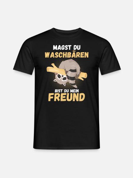 Waschbär - Männer T-Shirt - Schwarz