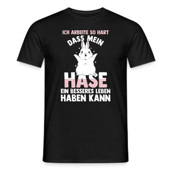 Einhorn Kaninchen Hase - Männer T-Shirt - Schwarz - Vorne - AI Model Male 178 light (178cm)